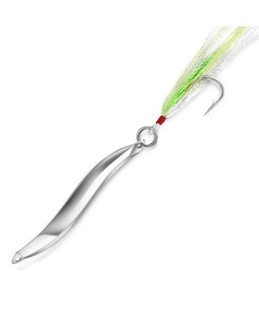 Fishing Lures Bucktail Teasers Omelchenko Metal Lure Silver 1.4-Ounce 40gm Saltwater Freshwater