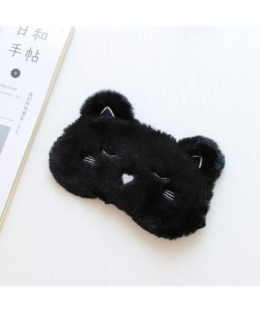 Zeiwohndc Plush White Dog Sleep Mask - Cute Cartoon Animal Design | Satin Lined Blindfold for Home & Travel - Buy Online on GoSupps.com