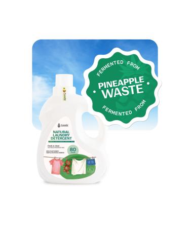 Fuwa3e Pineapple Enzyme All Natural Liquid Laundry Detergent - Unscented Fresh & Clean 67.6oz (80 Loads) - Non Toxic Laundry Detergent with Fermented Pineapple Peels - Laundry Detergent Liquid Organic