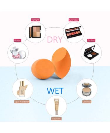 Rose Gold Oval Makeup Brushes Set with Blending Sponge and Cleaner - Buy Online on GoSupps.com