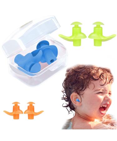 Swimming Ear Plugs Reusable Silicone Ear Plugs Waterproof Earplugs for Swimmers Bathing 3 Pairs Kids Ear Plugs Swimming