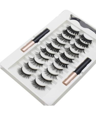 TONXX 10 Pairs Magnetic Eyelashes and Eyeliner Kit Reusable 3D Magnetic False Lashes Extension Needed for Makeup 2# - Buy Online on GoSupps.com