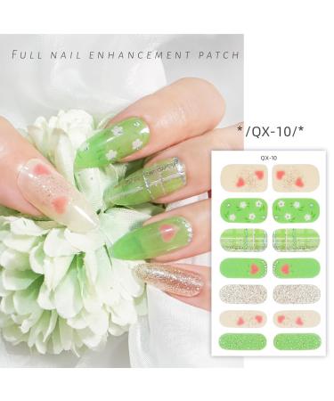 Buy Semi Cured Gel Nail Strips - 8 Sheets of Flower Heart & Star Designs | Nail Art Stickers & Decals for Stunning Manicures - Buy Online on GoSupps.com