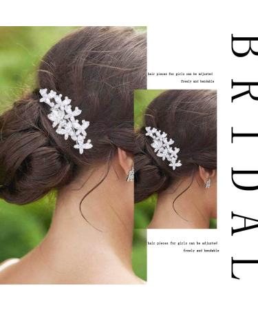 Crystal Bride Wedding Hair Comb - Silver Rhinestone Bridal Headpiece with Butterfly Detail - Pearl Hair Accessory for Women and Girls - Buy Online on GoSupps.com