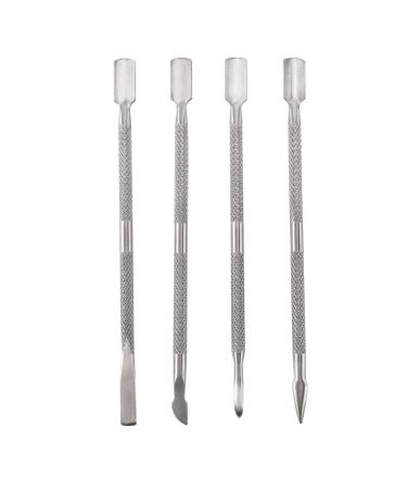 Josenidny UV Tool Nail Art Cuticle Trimmer (4 Pieces Silver)