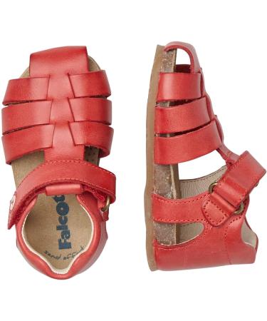 Falcotto Alby Closed Toe Fisherman Leather Sandals - Red Rosso 4 UK Child | 0h05 - Buy Online on GoSupps.com