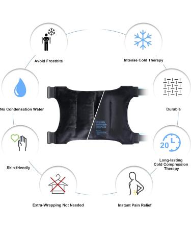 SuzziPad Hip Ice Pack Wrap for Pain Relief & Recovery - Reusable & Adjustable for Hip Injuries, Surgery, Inflammation & Swelling - Buy Online on GoSupps.com