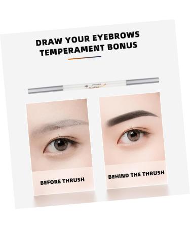 Healvian 2pcs Double-headed Waterproof Eyebrow Pencil Brow Pen Brush Brow Pencil with Brush Abs (shell) 1 count (Pack of 1) Assorted Color - Buy Online on GoSupps.com