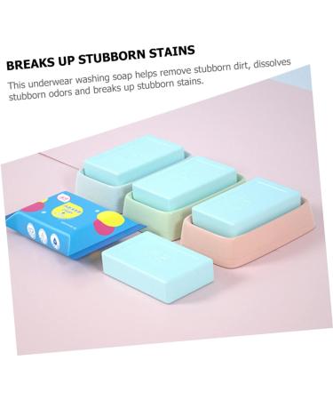 Angoily 5pcs Underwear Laundry Soap Underwear Clean Soap Hand Wash Underwear Soap Stain Remover Soap Fabric Stain Remover Underwear Soap Bar Fatty Acid Cleaning Soap Panties - Buy Online on GoSupps.com