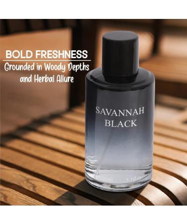 Savannah Black Spray Cologne - Eau De Toilette for Men - 3.3 fl.oz - Buy Online on GoSupps.com