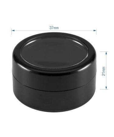 Buy 10 x Empty Black Nail Art Jars (10ml) with Viewing Window & Screw Cap - Perfect for Storage | International Shipping Available - Buy Online on GoSupps.com