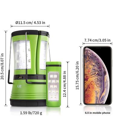 LE Rechargeable Camping Lantern 600LM with Detachable Flashlight - Perfect for Hurricane Emergency, Hiking & Fishing - USB Cable and Car Charger Included - Buy Online on GoSupps.com