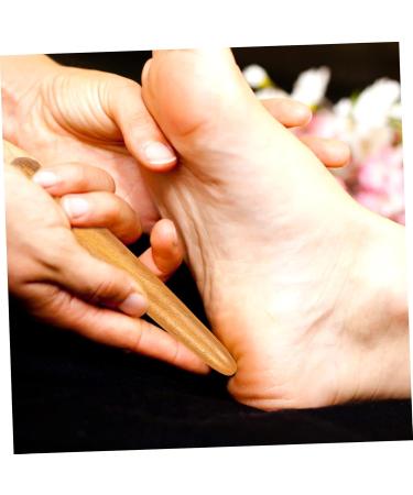 CLISPEED 2 Wooden Acupressure Sticks for Foot Massage - Light Brown - 11x2.5cm - International Shipping Available - Buy Online on GoSupps.com