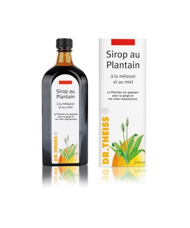 Dr Theiss - Plantain Syrup - Sweet & Soothing for the Throat - Helps Clear the Airways - Selected Plants and Honey - Bottle 250 ml