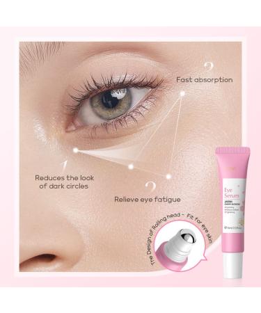 AKARY Cherry Blossom Eye Roller Serum Eye Moisturizer, Deep Hydration Eye Serum with Caffeine and Sodium Hyaluronate, Under Eye Cream to Reduce Dark Circles, Fine Lines, Smoothing Skin Care Treatment - Buy Online on GoSupps.com