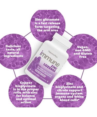 Nature's Plus Immune Zinc Berry Lozenges - 60 Count for Immune Support - Buy Online on GoSupps.com