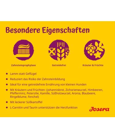 Josera MiniDeluxe 10 kg - Cereal-Free Dog Food for Small Breeds | Super Premium Lamb & Sweet Potato Dry Food - Buy Online on GoSupps.com