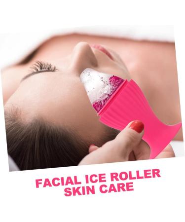 Beavorty Ice Cube Tray & Roller - Reusable Silicone Face Ice Tool for Skin Massage - Pink 15x6CM - Buy Online on GoSupps.com
