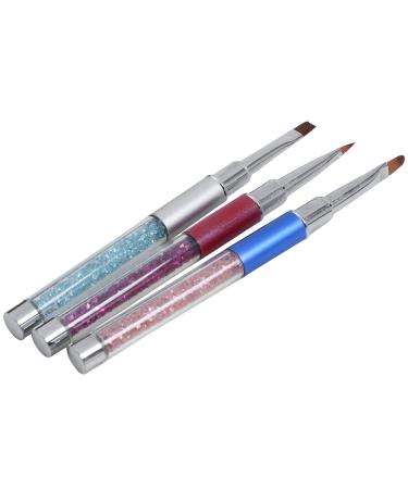RETYLY 3Pcs/Set Nail Art Acrylic Rhinestone Brush Lines Pattern Drawing Pen Manicure Tool 03