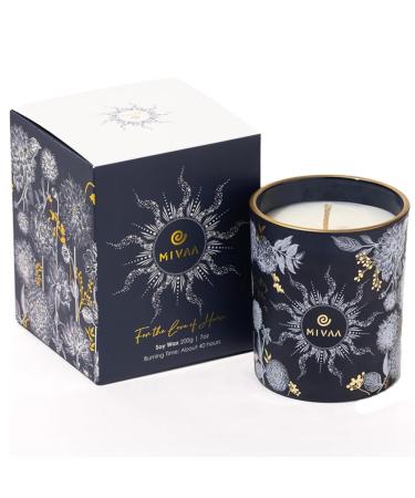 Mivaa Scented Candles - 100% Natural Soy Wax 40 hrs Burn Lead-Free Wicks Holiday Fall Winter & Christmas Gift Set - Seasonal Ambiance with Pink Champagne Fragrance