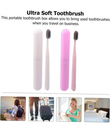 Tovinanna 4-Piece Toothbrush Set | Extra Soft Manual Toothbrush Gum Care Natural Toothpaste & Case - Perfect Gift for Sensitive Lovers - Eco-Friendly PP Material - Buy Online on GoSupps.com