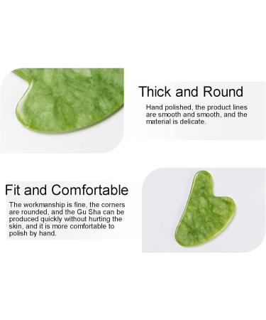 Lamkrtlp Jade Roller & Gua Sha Set - Authentic Jade Facial Massager for Skin Relaxation & Rejuvenation | International Shipping - Buy Online on GoSupps.com