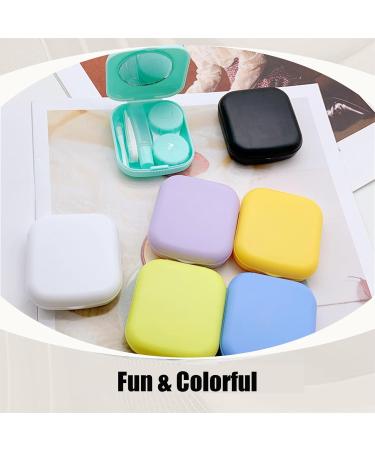 BIYEH 8 PCS Contact Lens Case Colorful Contact Lens Cases Travel in Style- Soak & Store Kit with Mirror Tweezers Solution Bottle & Lens Stick - Buy Online on GoSupps.com