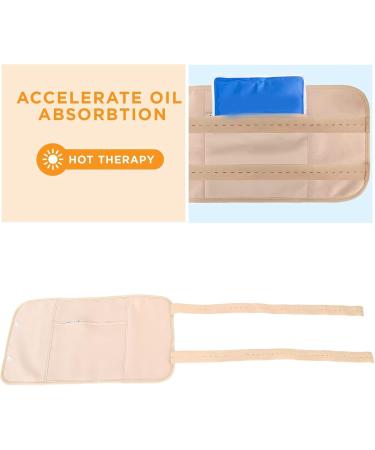Organic Reusable Castor Oil Packs for Liver Detox - Adjustable & Leak-Proof Kit (Khaki) - Buy Online on GoSupps.com