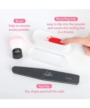 Aikker 27 Pcs Dip Powder Nail Kit Starter - Summer Colors Orange Yellow Green Golden Collection for DIY Salon Manicure AK17P - Buy Online on GoSupps.com