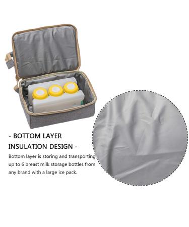Double Layer Breast Pump Backpack with Cooler & Moistureproof Bag - Grey, USB Charging Port - Ideal for Outdoor Working Moms - Buy Online on GoSupps.com
