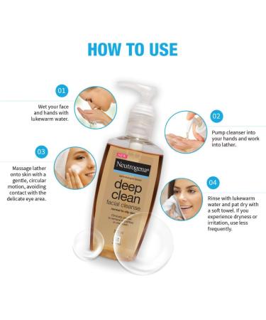 Neutrogena Deep Clean Gentle Facial Cleanser - 200ml | Alcohol-Free 2x Glycerin | Dermatologist Tested for Normal to Oily Skin | Unisex - Buy Online on GoSupps.com