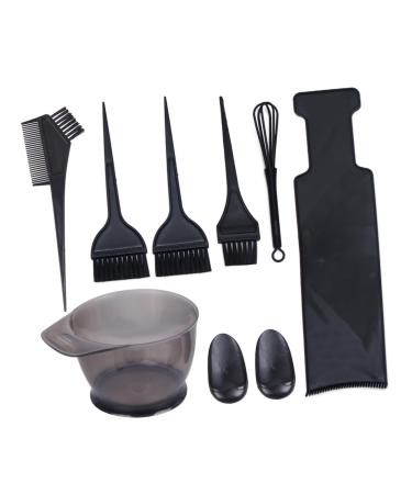 Homoyoyo 8 pi ces Kit Coiffure Coloration Cheveux Accessoires Durables Plastique Brosse et Peigne Teinture Bol Teinture Pratique pour Salon Professionnel et Usage DIY