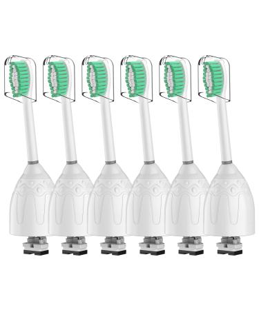 Toothbrush Heads for Philips Sonicare Replacement Brush Heads Medium Soft Dupont Bristles Electric Toothbrush Replacement Heads Fit E-Series Essence Xtreme Elite Advance and CleanCare 6 Pack