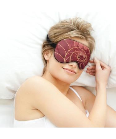 Fibonacci Spiral Sea Shell Texture Sleep Mask - Adjustable Strap, Blocks Light, Ideal for Travel - Men & Women - Buy Online on GoSupps.com