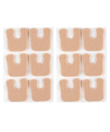 12pcs Blister Patch Bandages Self Adhesive Callus Stickers Toe Protectors Wool Corn Pads for Heel Blister Care Prevention Recovery