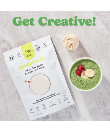 Good Protein Vegan Plant-based Protein Powder 100% Natural Non-GMO Dairy-free Gluten-free Soy-free No Added Sugar and Nothing Artificial. Unflavoured All-in-One Shake 400 grams Unflavoured 440 g - Buy Online on GoSupps.com