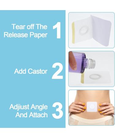50pcs Disposable Castor Oil Pack Wrap Belly Button(Oil Not Included) Castor Oil Patches Self-Adhesive CastorOil Wrap Organic Cotton - Buy Online on GoSupps.com