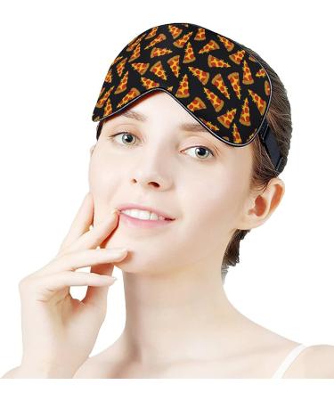 Doodle Pizza Sleep Mask for Women | Adjustable Eye Shades with Elastic Strap Perfect for Travel & Sleep - Buy Online on GoSupps.com
