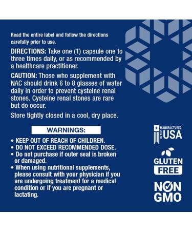 Life Extension N-Acetyl-L-Cysteine 600mg - 60 Vegetarian Capsules - Buy Online on GoSupps.com