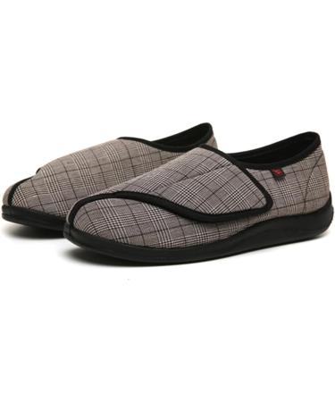 MisFun Orthopedic Slippers for Women Men - Brown, Size 6 | Wide Fit Diabetic Shoes for Elderly Orthopaedic Support - Buy Online on GoSupps.com