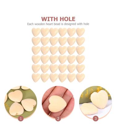 Buy Toyvian 250pcs Peach Heart Unfinished DIY Wooden Beads - Perfect for Valentine's Day Jewelry & Crafts | Quality Heart Loose Beads for Kids Decor - Buy Online on GoSupps.com
