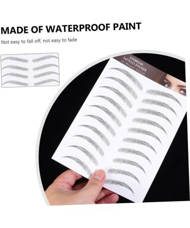 DOITOOL 3 Sheets Waterproof Eyebrow Stickers False Eyebrows for Men False Eyebrows Cosmetics Template 6d 21x15cm Black - Buy Online on GoSupps.com