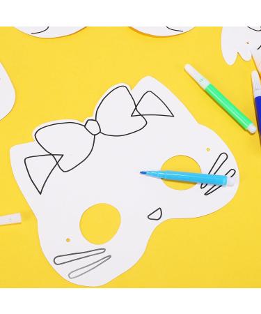 Vicasky Animal Masks for Kids - DIY Empty Graffiti Jungle Carnival Masks for Parties & Halloween - Buy Online on GoSupps.com