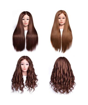 99% Human Hair Training Head for Hairdressers - Realistic Styling Practice Brown - Buy Online on GoSupps.com