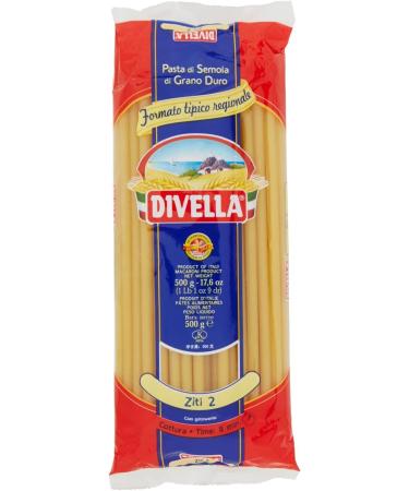 Italian Gourmet E.R. Divella Ziti N. 2 Durum Wheat Sesame Pasta 500 g + 400 g Box of