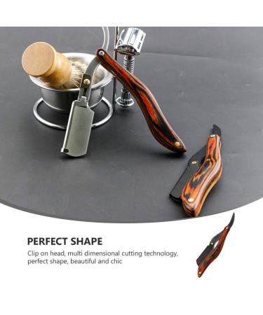 FRCOLOR Straight Edge Razor - Men's Manual Safety Folding Shaver in Black | Premium Grooming Tool for Precision Shaving - Buy Online on GoSupps.com