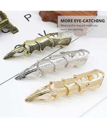 Frcolor Halloween Costume Claw Rings - Full Finger Gothic Nail Set for Men & Girls | 3-Piece Movable Ankle Armor - Buy Online on GoSupps.com