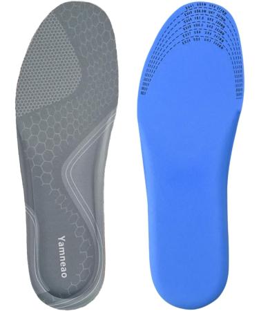 Memory Foam Insoles for Men Women & Kids - Comfortable Replacement Inserts for Walking Running Sneakers & Hiking Shoes - Grey - Size 5-9 - Buy Online on GoSupps.com