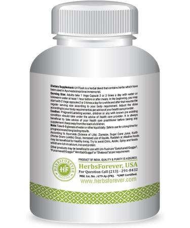 Uri-Flush Capsules - Ayurvedic Herbal Supplement for Kidney & Urinary Tract Support - 90 Vege Capsules - 800 Mg Each - Buy Online - Buy Online on GoSupps.com