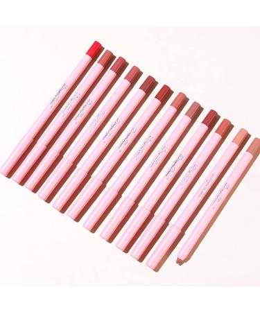 YIBABY Matte Lip Liner Pencil Set - 12 Natural Nude to Dark Waterproof Colors for Long-Lasting, Fade-Proof Lips - Perfect Makeup Gift for Daily, Travel, Party - Buy Online on GoSupps.com